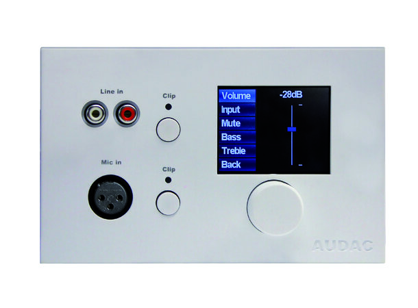 Audac DW5066, kontrollpanel for M2, Hvit Veggpanelkontroller for M2 Hvit